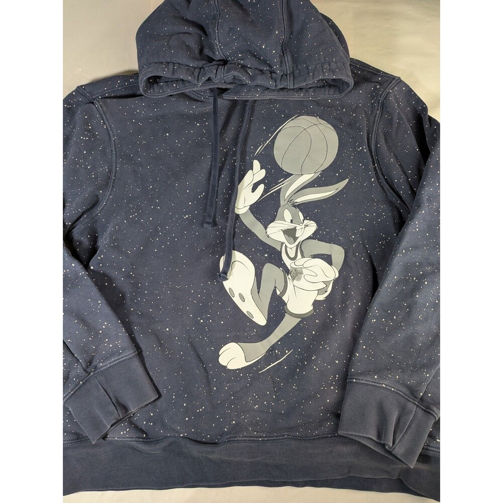 Tailgate Hoodie Mens L Looney Tunes Space Jam Bugs Bunny Basketball Sweatshirt
